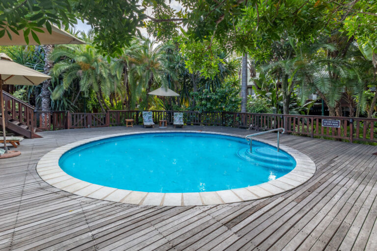 The Graywood Wing Gardens and Pool Area