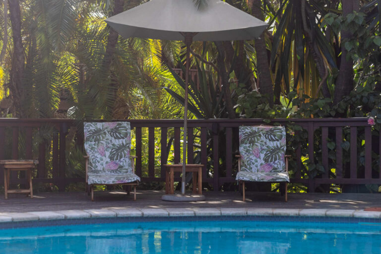 The Graywood Wing Gardens and Pool Area