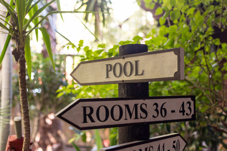 The Graywood Wing Gardens and Pool Area
